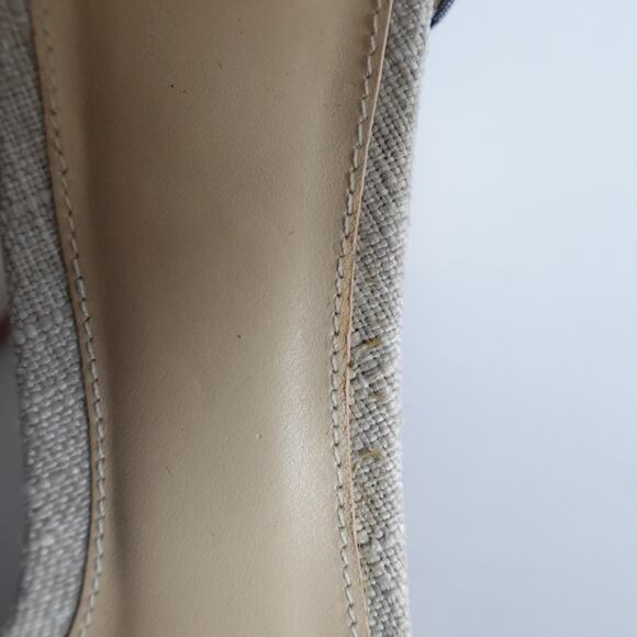 Alexandre Birman Clarita 60 Gingham Plaid Canvas Tie Open Toe Sandal Block Heels - Picture 10 of 12